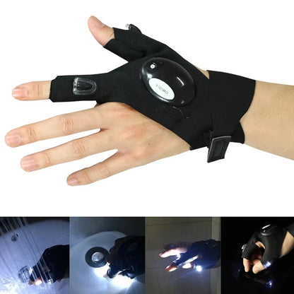 LumiGlove™ Fingerless Gloves with LED Light 